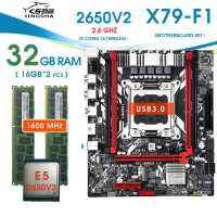 เมนบอร์ด X79 F1 3.0เมนบอร์ด Xeon 2650v2 E5 LGA 2011 2ชิ้น X 16GB = 32GB 1600 DDR3 ECC REG Memory Sata3.0 Usb3.0