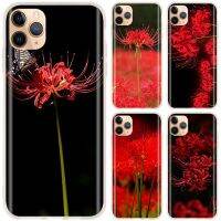 ✈ Red Spider Lily Soft Silicone Phone Case For iPhone 13 12 11 Pro X XR XS Max XR 6 7 8 G Plus SE 2020 Cover