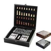 Box 4 In 1 Wooden Chess Adult Chess Card Toys Domino Set Childrens Parent-Child Chess Toys Board Games Folding Large Board ?เตรียมจัดส่ง⚡️ไม้หมากรุกผู้ใหญ่โดมิโน่รวบรวมเด็กเป็นพ่อครัวของเล่นหมากรุกเกมกระดานพับขนาดใหญ่