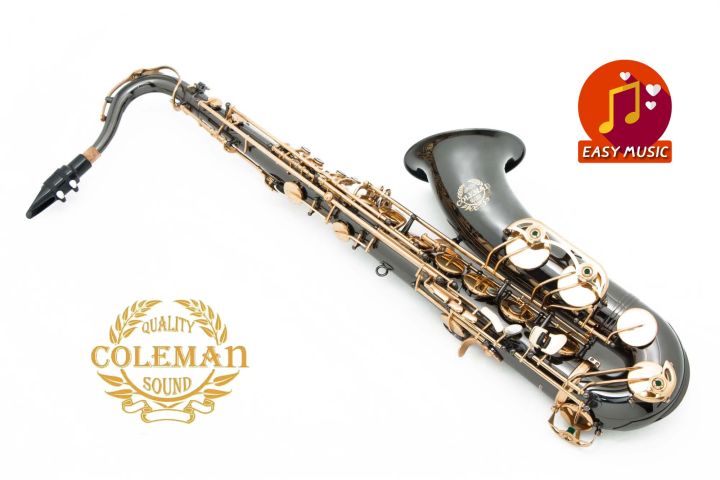 แซกโซโฟน-saxophone-tenor-coleman-cl-337t-black-nickel-gold-bell