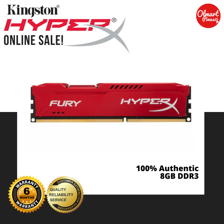 Kingston HyperX FURY 8GB 1866MHz PC3-14900 DDR3 Memory Module RAM Long ...