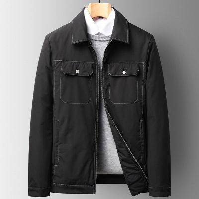 [COD] 2021 new autumn and winter lapel jacket mens thickened warm middle-aged casual coat