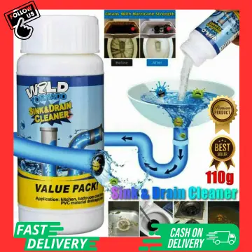 110g Pipe Dredging Agent Powerful Kitchen Sink Drain Cleaner Bathroom  Dredge Deodorant Toilet Sewer Fast Cleaning Tools