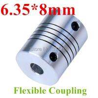 ☃▫ Wholesale 10pcs/lot Stepper Motor Flexible Coupling 6.35X8mm Stepper Motor Shaft Coupler 6.35mmx8mm