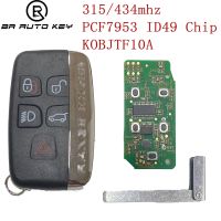 5ปุ่มที่ห้อยกุญแจรถศิลปะ315Mhz/433Mhz สำหรับ Land Rover LR2 LR4 Range Rover Evoque Sport Keyless 2012-2017 KOBJTF10A