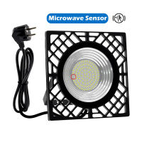 50W LED Flood Light AC220V New Microwave Sensor LED Street Lamp IP66 Waterproof Outdoor Garden Spotlight Light Sensor Floodlight