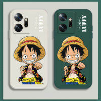 เคส Infinix Zero 20 Case Luffy เคสกันกระแทกซิลิโคนเหลวแบบเต็มรูปแบบต้นฉบับสี่เหลี่ยมจัตุรัสตัวป้องกันกล้องด้านหลัง