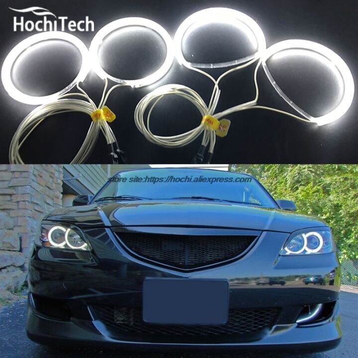 Hochitech Angel Eyes Kit For Mazda 3 Mazda3 2002 2003 2004 2005 2006 2007 Ultra Bright Headlight