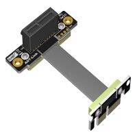 PCIe 3.0 X1 to X1 Extension Cable R11SL-TL Dual 90 Degree Right Angle Extender 8Gbps PCI Express 1X Riser Card 5CM