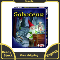 Saboteur BOARD Game 2004 เวอร์ชั่นการเรียนการสอนภาษาอังกฤษและกล่องภาษาอังกฤษ 8 + ปีท่องเที่ยวปาร์ตี้ครอบครัวเพื่อนเกม