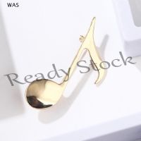 【hot sale】 ♣ B36 WAS Fashion Gold Music Instrument Note Brooch Unisex Corsage Scarf Pin Clip Jewelry WA