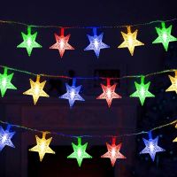 [Ricky Lighting] ไฟ LED Star String 3M Fairy String Light แบตเตอรี่ดำเนินการสำหรับงานแต่งงานในร่มต้นคริสต์มาสตกแต่งสวนปีใหม่