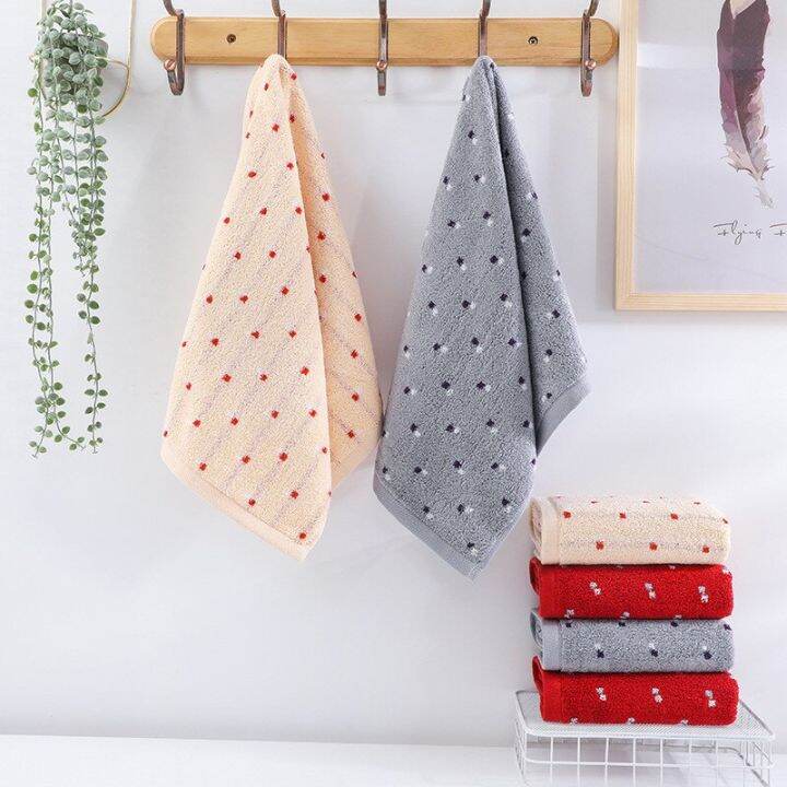 1pc-34x76cm-british-fashion-polka-dot-striped-cotton-thicken-bathroom-adult-hand-towel-soft-absorbent