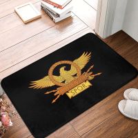 〖Cozyroom shop〗 Ancient Roman SPQR Non slip Doormat Rome Eagle Bath Kitchen Mat Prayer Carpet Flannel Pattern Decor