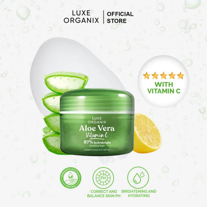 Luxe Organix Aloe Vera All Day Moisture And Whitening Cream With