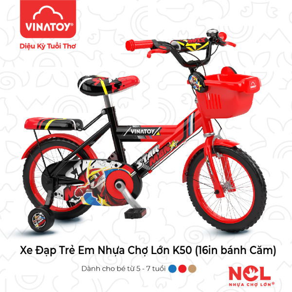 Xe đạp trẻ em Nhựa Chợ Lớn 16 inches Dành Cho Bé Trai Từ 5 – 7 Tuổi