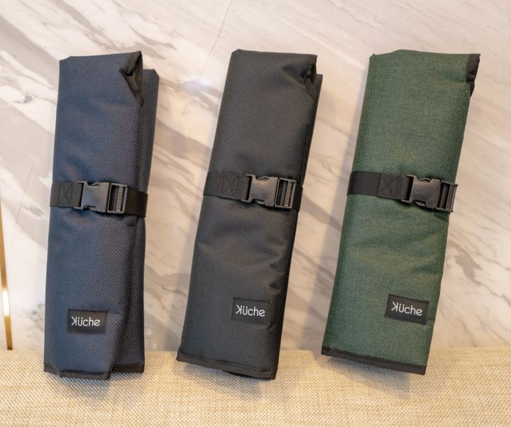 ใหม่-กระเป๋ามีดเชฟ-6-ช่องแบบม้วน-kuche-รุ่น-roll-luxe-กระเป๋าใส่มีดเชฟ-แบบม้วน-ของแท้-รับประกัน-จาก-kuche-chefs-official