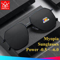 IMPALA PG2043W ใช้งานได้สองแบบ Myopia แว่นกันแดดสำหรับผู้ชายและผู้หญิงขับเคลื่อน-0.5 ~ 6.0ป้องกันแสงสะท้อนเลนส์แว่นตากันแดดแว่นตาสำหรับขับรถสายตาสั้น