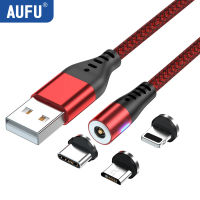 AUFU LEDแม่เหล็กสายชาร์จUSB USB Type Cสายโทรศัพท์แม่เหล็กชาร์จโทรศัพท์Micro USBสำหรับiPhone 11 12 pro MaxสำหรับXiaomi-asdewrwerds