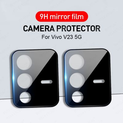 กล้องโค้ง VivoV23 5G 3D ตัวป้องกันเลนสสำหรับ Vivo V23 V 23 Pro เคส Vi Vo Vivo-v23-Pro หลังกระจกเทมเปอร์