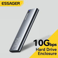 Essager 10Gbps 4TB M.2 NVMe/SATA Dual Protocol ตัวอ่านกล่องฮาร์ดดิสก์ Type-C USB3.1 Gen2 PCIe Gen3x2 SSD กล่องแฟลชไดร์ฟแล็ปท็อป M2ฮาร์ดไดรฟ์เสริมอะแดปเตอร์เคส