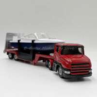 ASiku 1613 Diecast Model Toys Flatbed Trailer Truck With Speedboat For Children GiftM