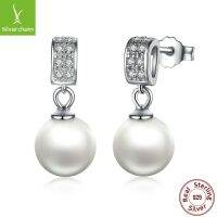 [COD] wish AliExpress s925 silver shell pearl earrings and Korean fashion