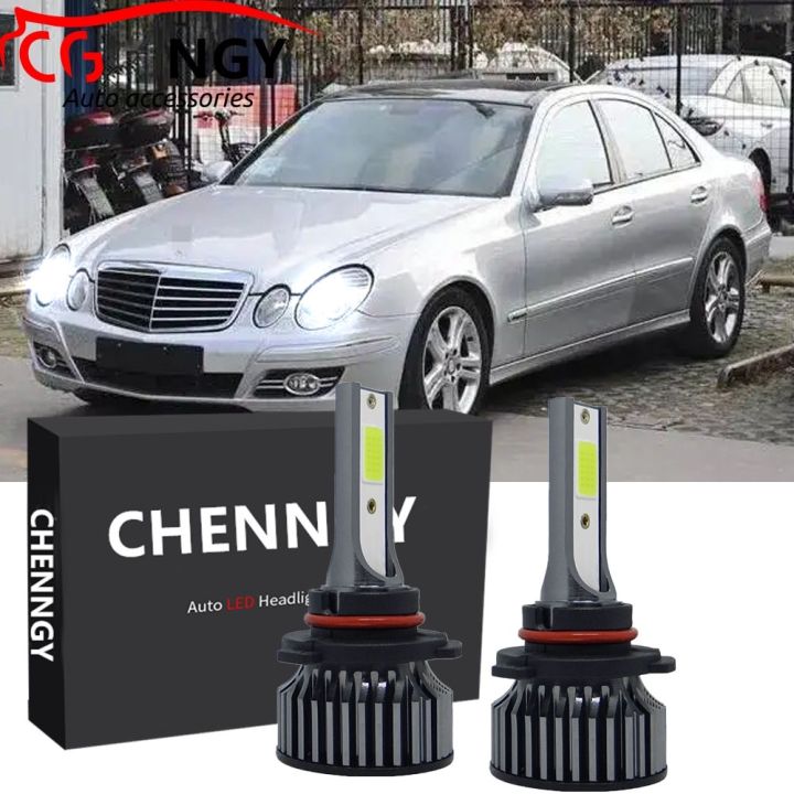 new-หลอดไฟหน้ารถยนต์-led-6000k-12v-24v-สีขาวสว่าง-สําหรับ-mercedes-benz-e-class-w211-ปี-2003-2008-qty2