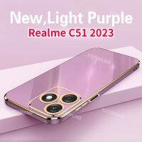 Realme C51 2023เคสชุบหรูหราสำหรับ Realme C51 51C C 51 RealmeC51เคสนิ่มใส่โทรศัพท์ซิลิโคนกันกระแทกฝาหลัง