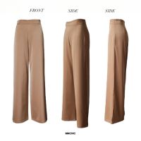 MMCHIC High Waisted Pants  กางเกงทรงเอวสูงขาตรง ผ้าซาติน ลื่นพริ้ว ทิ้งตัว มีน้ำหนัก มีซับในทั้งตัว