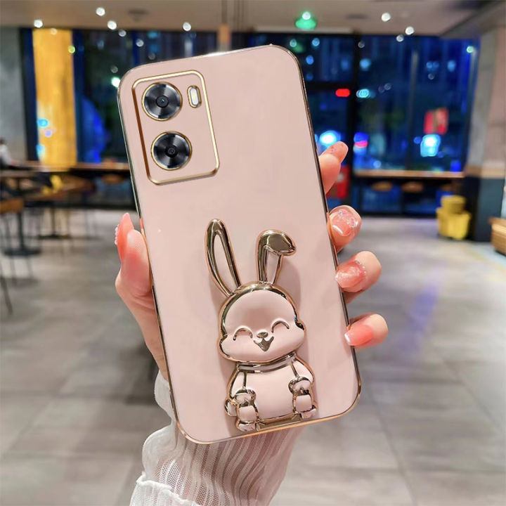 andyh-new-design-for-oppo-a57-4g-2022-a57-2022-5g-realme-v23-realme-q5i-case-luxury-3d-stereo-stand-bracket-smile-rabbit-electroplating-smooth-phone-case-fashion-cute-soft-case