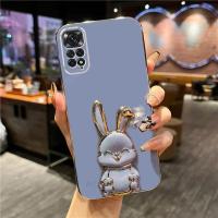 Note11s กระเป๋าใส่ของลายกระต่ายหรูหราสำหรับ Xiaomi Redmi Note 11 Pro 4G 5G 10S 11S 9 10 9S 8 7เคสขาตั้งซิลิโคนชุบ10c เคสโทรศัพท์9c