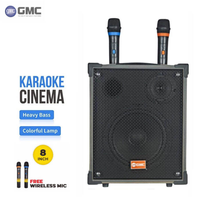 GMC 899Q Speaker Karaoke Bluetooth Portable Full Bass Free 2Mic Wireless Lazada Indonesia