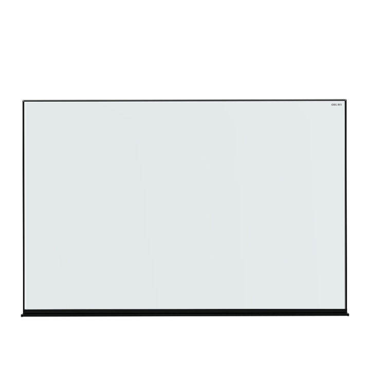 Deli toughened glass whiteboard aluminum alloy frame hanging