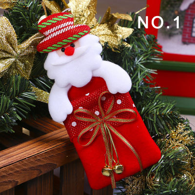 U2y7น่ารักอุปกรณ์แขวนถุงของขวัญต้นคริสต์มาสจี้บ้านคริสต์มาส Snowman Candy