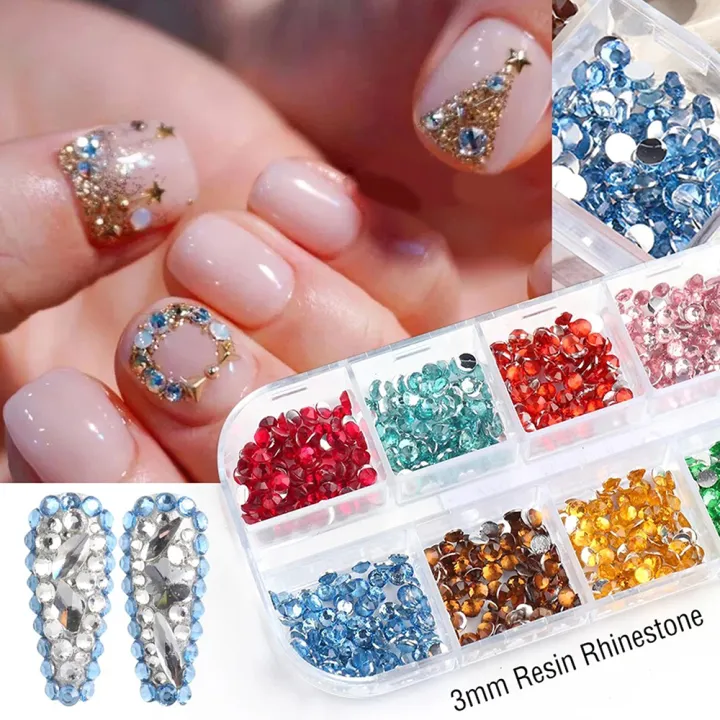 Ready Stock&COD】3D Colorful Beads Design Jelly Gems Nail Stones Nail  Rhinestones Crystal Flatback | Lazada PH