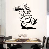 Fashion Chef Wall Sticker Quote Decal StickersFor Room Cooker Frase Wallpaper наклейки шеф повара