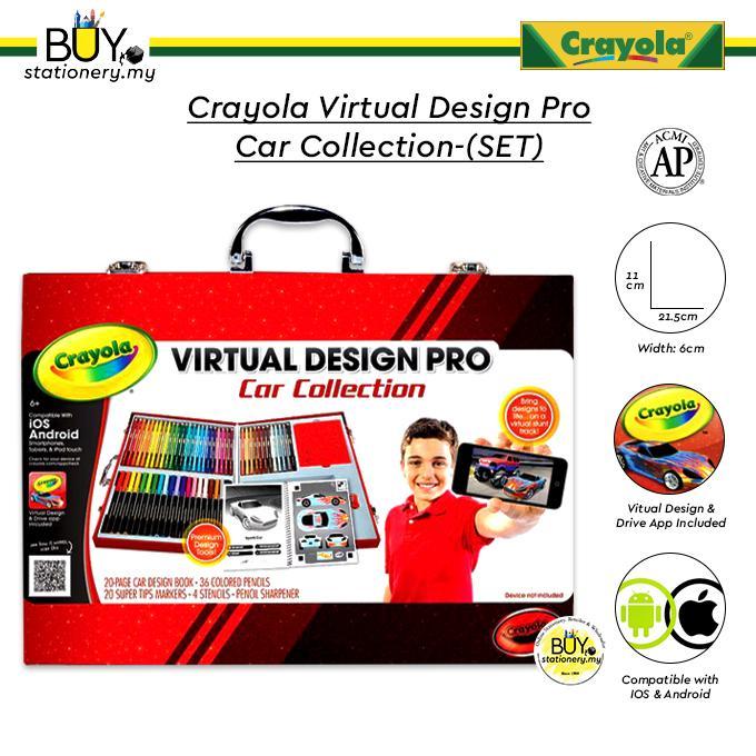 Crayola Virtual Design Pro Boxed Art Set Colored Pencils Markers