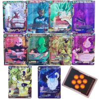 10Pcs Anime Dragon Ball Super Tcg Goku Card Flash Cards Autograph Card Goku Vegeta Moro Jiren Game Collection Cards Toy Gift