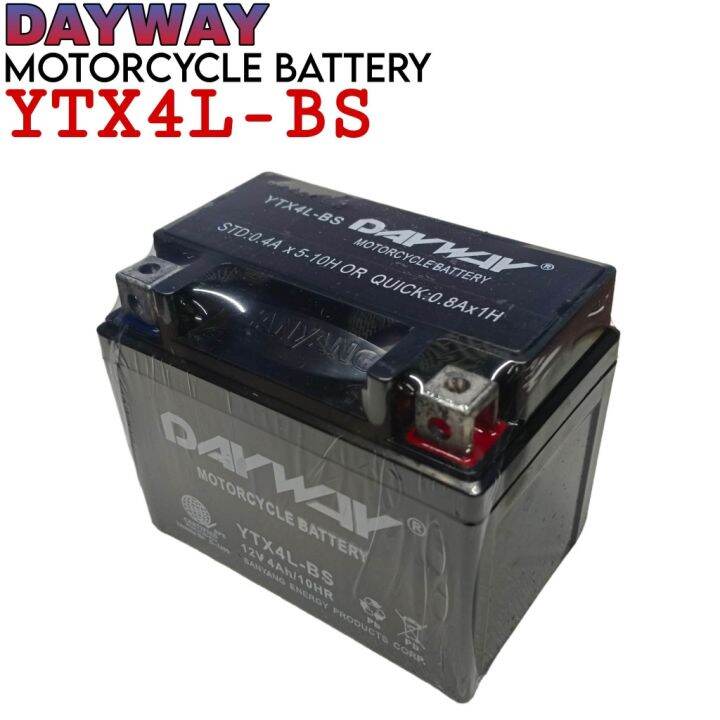 ORIGINAL DAYWAY BATTERY YTX4LBS FOR MIO i125 Lazada PH