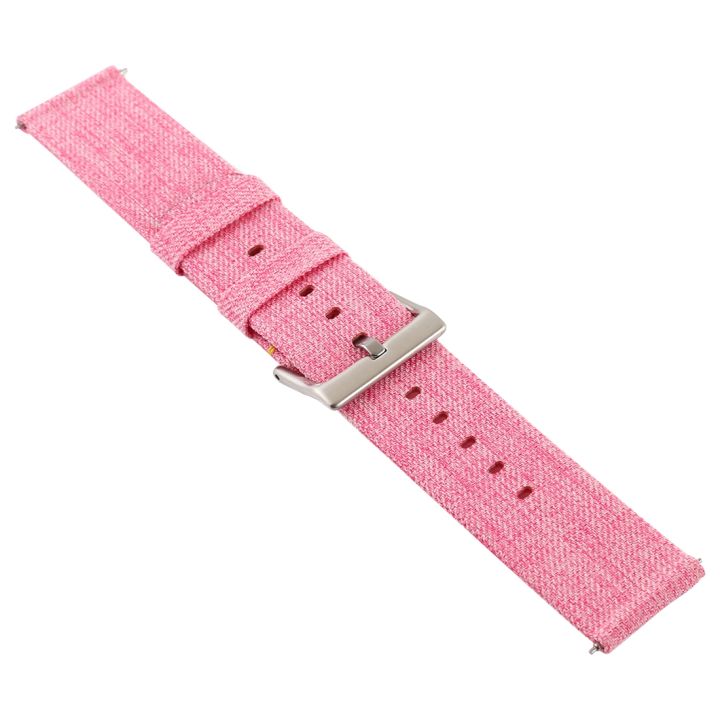 สายนาฬิกาผ้าแคนวาสแฟชั่นเรียบง่ายสำหรับ-fitbit-versa-ในทางกลับกัน2-สีชมพู-ขายเอง