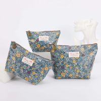 【CW】◙▲ﺴ  New Cotton Makeup Storage Washbag Floral Printing Toiletry