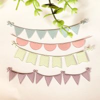 4pcs Triangle Circle banners Scrapbooking Dies Metal Cutting Dies Stencils for DIY Album Paper Card Decorative Craft Die Cuts