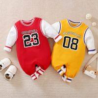 Baby Boys Romper Cotton Playsuit Overalls Basketball Clothes Suit Newborn Clothing 0 3 6 12 18 Months Print Long Sleeve Jumpsuit