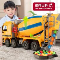 Large Engineering Mixer Truck Simulation Childrens Toy Set Cement Car Flash Music Toy Car Model Boys Birthday Gift Die-Cast Vehicles