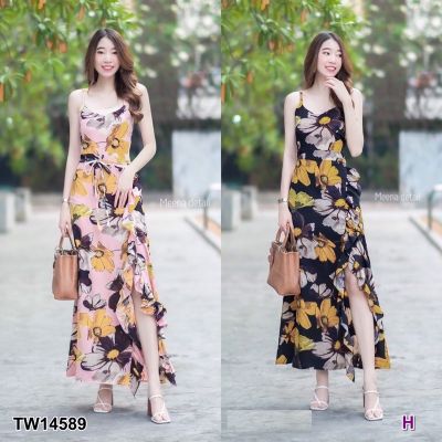 Maxi Dress เดรสยาว สายเดี่ยวไขว้สายด้านหลัง