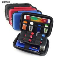 GUANHE External Hard Drive Case Bag Electornics Accessories Organizer Bag For 2.5 Inch Hard Drive,Estern Digital,Toshiba,Seagate