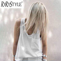 RYRYSTYLE เสื้อยืดเสื้อกล้ามคอตตอนทรงหลวมอเนกประสงค์สำหรับผู้หญิง,เสื้อลำลอง2023ฤดูร้อน