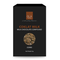 ใหม่ล่าสุด! DLA มิลค์ช็อกโกแลต คอมพาวด์ แบบเหรียญ 1 กก. DLA Milk Chocolate Compound Coins 1 kg สินค้าล็อตใหม่ล่าสุด สต็อคใหม่เอี่ยม เก็บเงินปลายทางได้