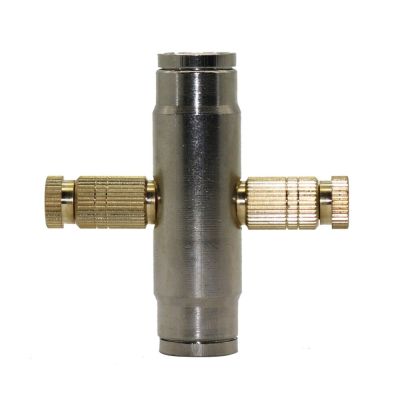 ；【‘； 2 Holes Copper Slip-Lock Straight Connector For 3/8 Hose Pneumatic Quick Coupling Pipe Joint Mist Cooling Fittings 1 Pc